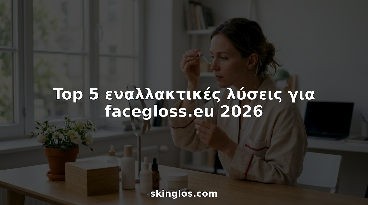 Μια γυναίκα φροντίζει το πρόσωπό της μπροστά στον καθρέφτη, απλώνοντας το αγαπημένο της serum.